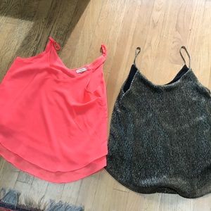 Two flowy tank tops